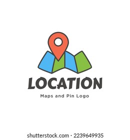 map pin location icon logo design 