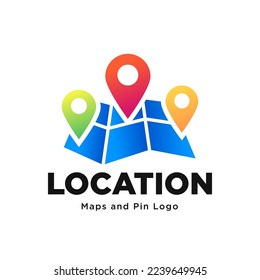 map pin location icon logo design 