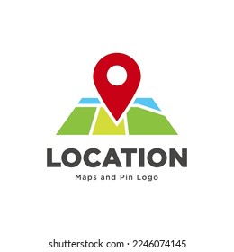 map pin location icon logo design 
