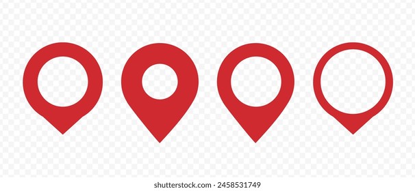 Map pin. Location pin icon. Map markers. Gps pointer. Route search