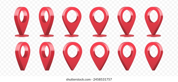 Map pin. Location pin icon. Map markers. Gps pointer. Route search