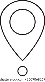 Map pin location icon. Modern map markers vector isolated on transparent background. GPS location symbol. Modern map markers global positioning system and travel destinations.