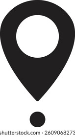 Map pin location icon. Modern map markers vector isolated on transparent background. GPS location symbol. Modern map markers global positioning system and travel destinations.