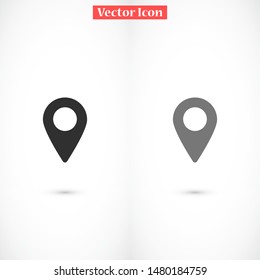 Map pin location. Location icon. Map pointer icon. Map pin Design style Modern icon.Location pin sign Isolated on white background.