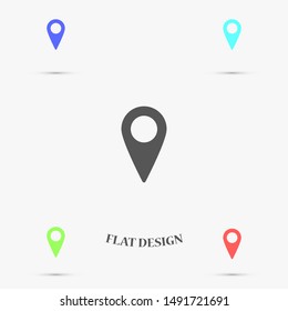 Map pin location. Location icon. Map pointer icon. Map pin Design style Modern icon.Location pin sign Isolated on white background.
