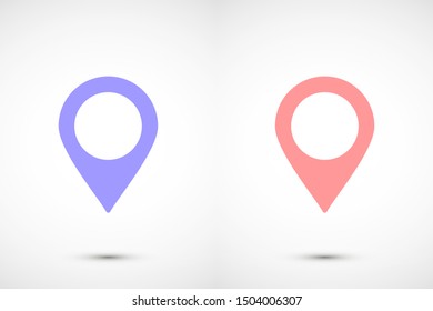 Map pin location. Location icon. Map pointer icon. Map pin Design style Modern icon.Location pin sign Isolated on white background.