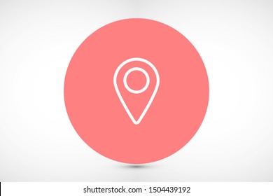 Map pin location. Location icon. Map pointer icon. Map pin Design style Modern icon.Location pin sign Isolated on white background.