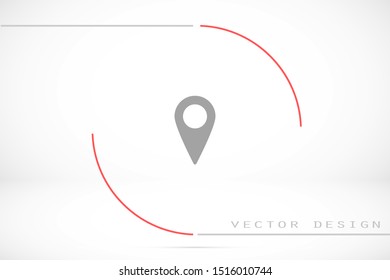 Map pin location. Location icon. Map pointer icon. Map pin Design style Modern icon.Location pin sign Isolated on white background.