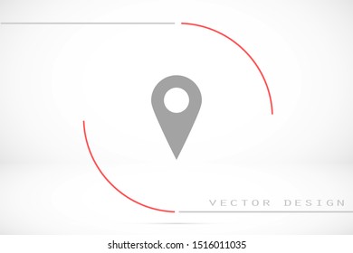 Map pin location. Location icon. Map pointer icon. Map pin Design style Modern icon.Location pin sign Isolated on white background.