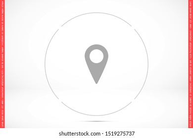 Map pin location. Location icon. Map pointer icon. Map pin Design style Modern icon.Location pin sign Isolated on white background.