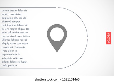 Map pin location. Location icon. Map pointer icon. Map pin Design style Modern icon.Location pin sign Isolated on white background.