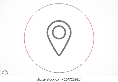 Map pin location. Location icon. Map pointer icon. Map pin Design style Modern icon.Location pin sign Isolated on white background.