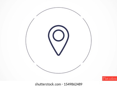 Map pin location. Location icon. Map pointer icon. Map pin Design style Modern icon.Location pin sign Isolated on white background.