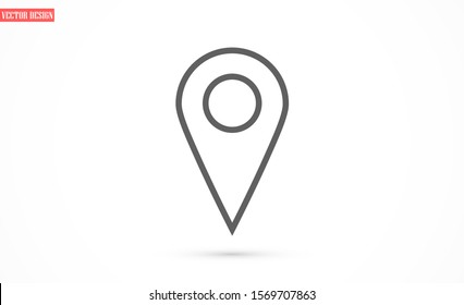 Map pin location. Location icon. Map pointer icon. Map pin Design style Modern icon.Location pin sign Isolated on white background.
