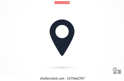 Map pin location. Location icon. Map pointer icon. Map pin Design style Modern icon.Location pin sign Isolated on white background.