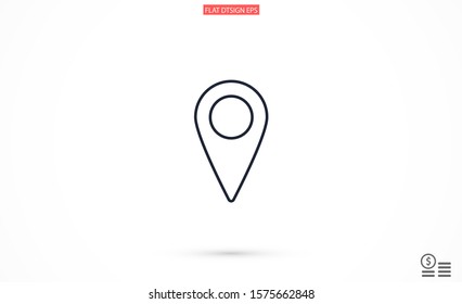 Map pin location. Location icon. Map pointer icon. Map pin Design style Modern icon.Location pin sign Isolated on white background.