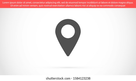 Map pin location. Location icon. Map pointer icon. Map pin Design style Modern icon.Location pin sign Isolated on white background.