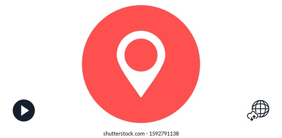 Map pin location. Location icon. Map pointer icon. Map pin Design style Modern icon.