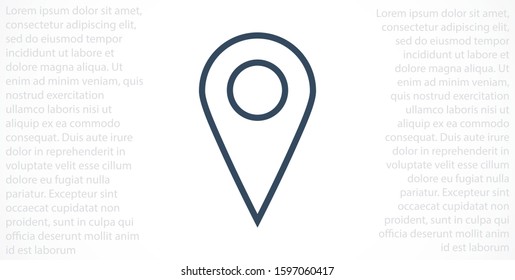 Map pin location. Location icon. Map pointer icon. Map pin Design style Modern icon.Location pin sign Isolated on white background.