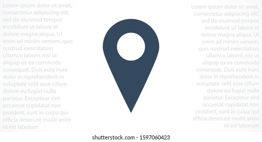 Map pin location. Location icon. Map pointer icon. Map pin Design style Modern icon.Location pin sign Isolated on white background.