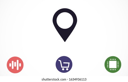 Map pin location. Location icon. Map pointer icon. Map pin Design style Modern icon.Location pin sign Isolated on white background.
