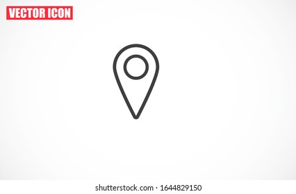 Map pin location. Location icon. Map pointer icon. Map pin Design style Modern icon.Location pin sign Isolated on white background.