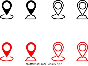 Icono de ubicación de anclaje de mapa, ilustración de fondo blanco..eps