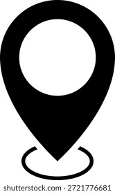 Conjunto de ícones do local do pin do mapa. Mapear marcadores isolados. Símbolo de localização GPS apontador.