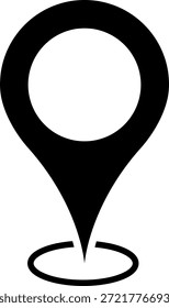Conjunto de ícones do local do pin do mapa. Mapear marcadores isolados. Símbolo de localização GPS apontador.