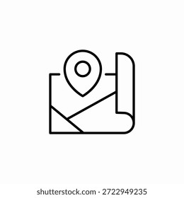 vetor de sinal de ícone de localização de pin do mapa