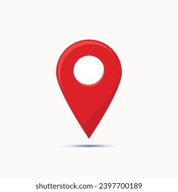 Map Pin, Location Icon Vector Design on White Background.