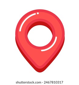 Map pin location icon vector illustration, isolated on white background, gps pointer symbol, navigation pin image isolated on white background
