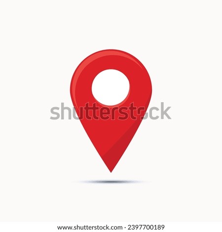 Map Pin, Location Icon Vector Design on White Background.