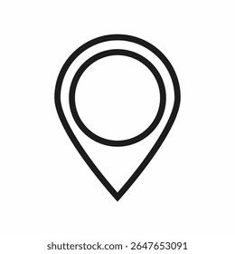 Map pin. Location icons. Map markers. Map icon. Map pointer line art Vector illustration on a white background	
