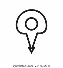 Map pin. Location icons. Map markers. Map icon. Map pointer line art Vector illustration on a white background	