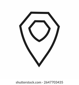 Map pin. Location icons. Map markers. Map icon. Map pointer line art Vector illustration on a white background	
