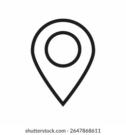 Map pin. Location icons. Map markers. Map icon. Map pointer line art Vector illustration on a white background	