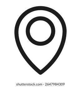 Map pin. Location icons. Map markers. Map icon. Map pointer line art Vector illustration on a white background	