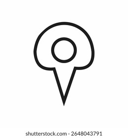 Map pin. Location icons. Map markers. Map icon. Map pointer line art Vector illustration on a white background	