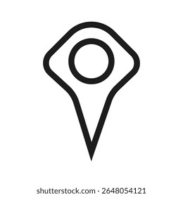 Map pin. Location icons. Map markers. Map icon. Map pointer line art Vector illustration on a white background	