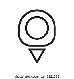 Map pin. Location icons. Map markers. Map icon. Map pointer line art Vector illustration on a white background	