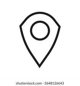 Map pin. Location icons. Map markers. Map icon. Map pointer line art Vector illustration on a white background	