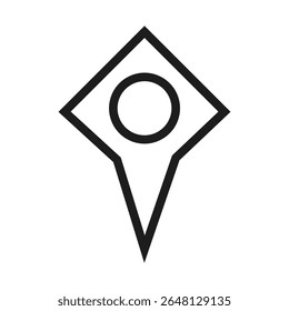 Map pin. Location icons. Map markers. Map icon. Map pointer line art Vector illustration on a white background	