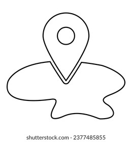 Map pin location line art element. Simple flat vector with business theme. Business.