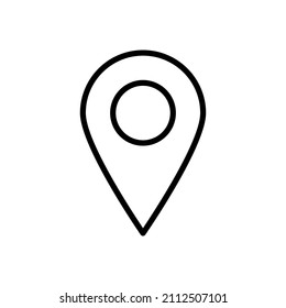 Map Pin Location Line Icon. Vector Sign Marker Position GPS.