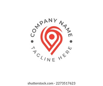 Ubicación del icono de asignación de logotipo Símbolo de concepto símbolo de elemento Diseño de elemento. Buscador, Logotipo Pinpoint. Plantilla de ilustración de vector