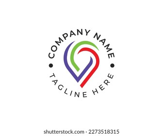 Map Pin Location Logo Concept sign symbol icon Element Design. Finder, Pinpoint Logotype. Vector illustration template