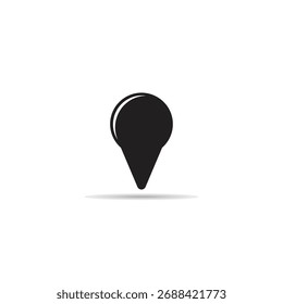 map pin and location marker icon on white background