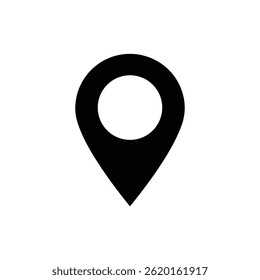 Map Pin Location Marker, Minimal Icon Design, Location Symbol, Navigation Marker, GPS Pin, Map Icon, Geo location Symbol, Place Marker, Travel Icon, Position Indicator, Simple Map Pin