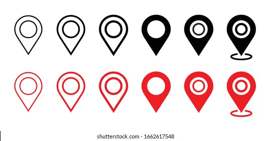 Map Pin, Location Pointers, Vector Set